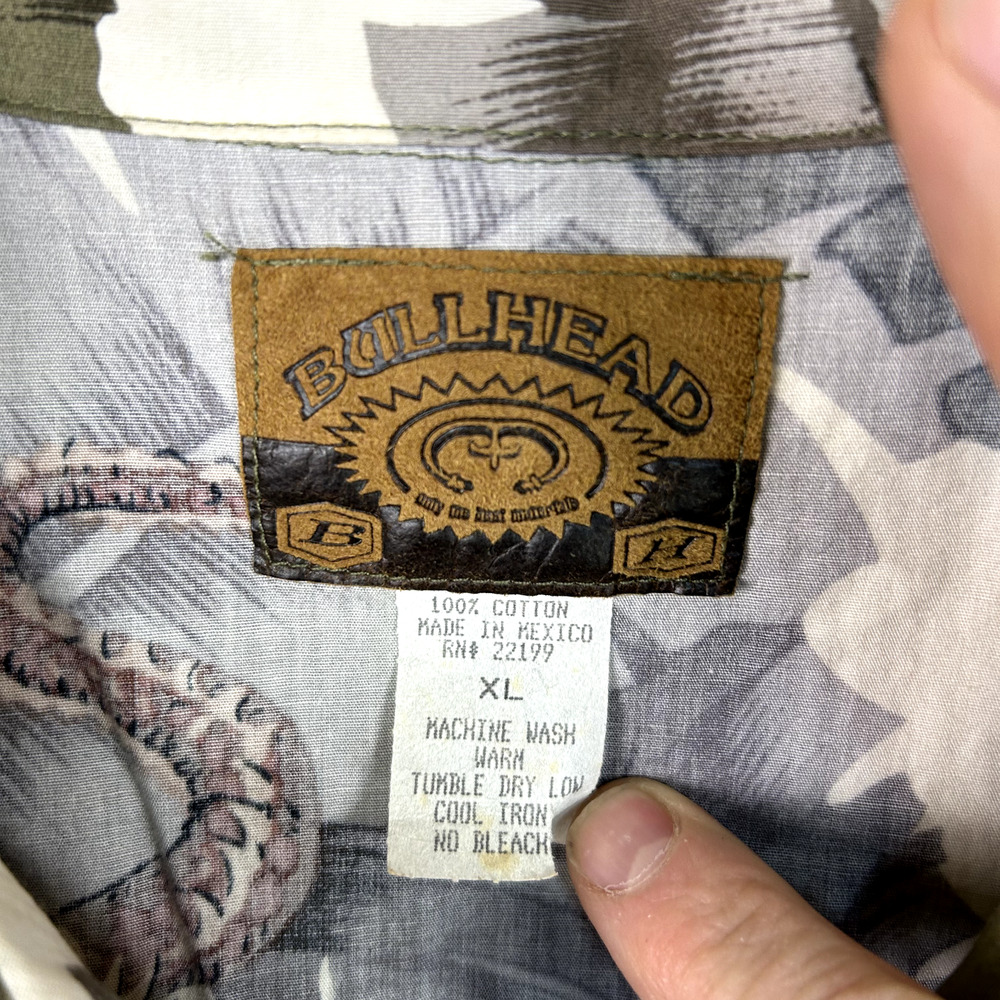 Vintage Y2K Bullhead Mens Dragon Print Button Up Shirt Size XL All Over Print - Picture 4 of 9